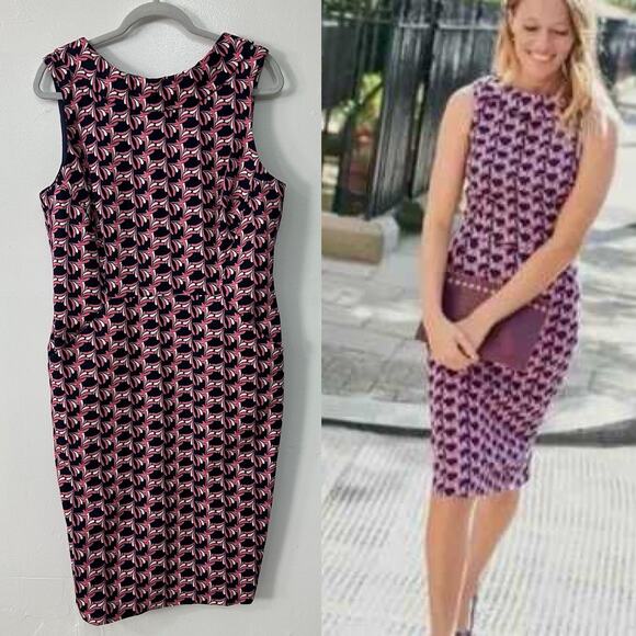 Boden Dresses & Skirts - Boden Martha Pink Navy Shift Sheath Dress Pockets Work Women’s Size 12R US NWT